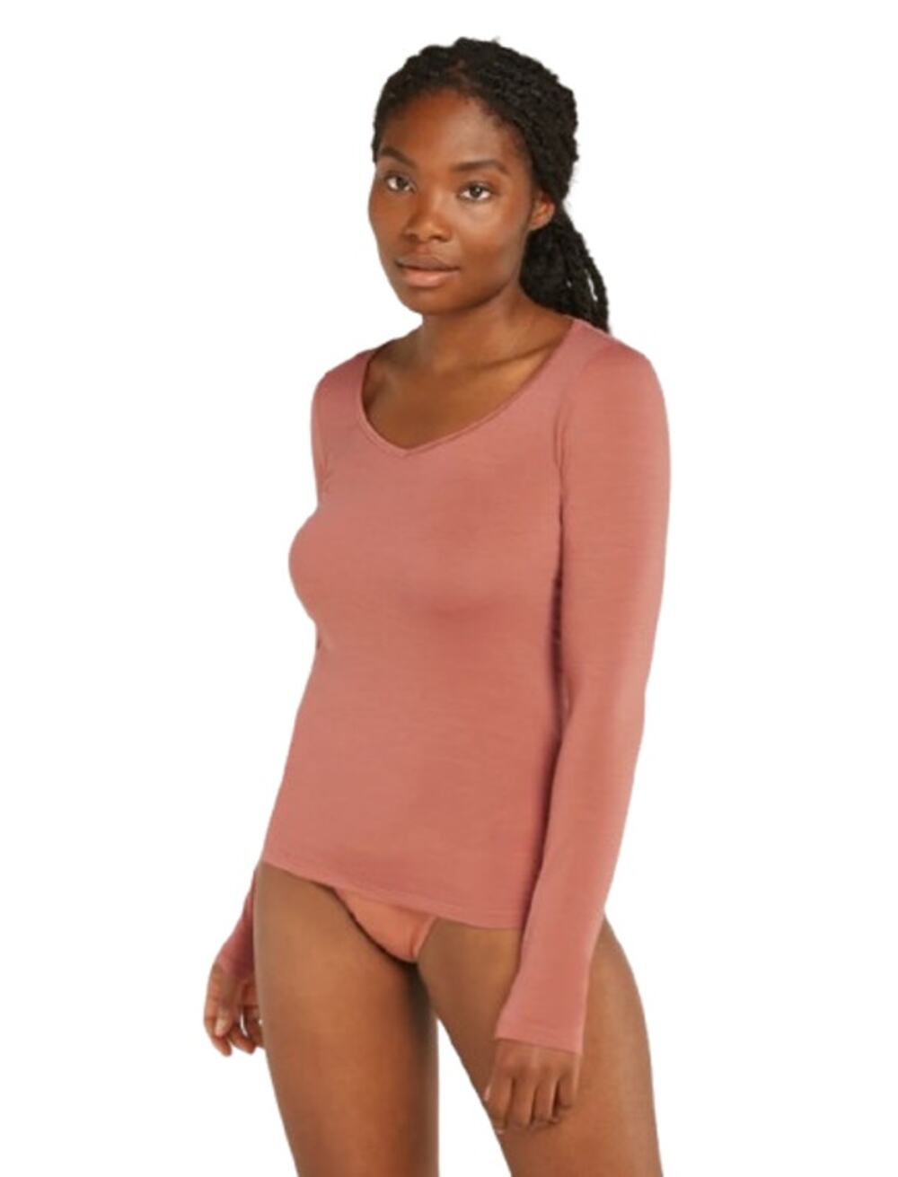 ICEBREAKER Women's Merino 150 Siren Long Sleeve Top Medium Cedar Wood Orange NWT
